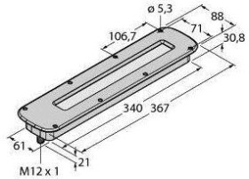Oświetlenie LED Turck WLC60XW340GFAR biały 1300 lm (D x S) 367 mm x 60.9 mm 1 szt.
