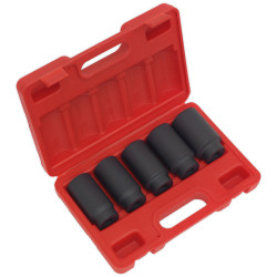 Sealey SX050 Impact Hub Nut Socket Set 5pc 1/2&quot;Sq Drive
