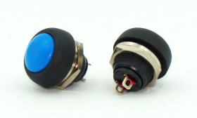 PBS-33B-BU przycisk chwilowy okrągły niebieski OFF-(ON)