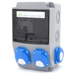 Rozdzielnica budowlana, ogrodowa 4*GS 230V + zabezpieczenia + różnicówka, 6NO41C00F