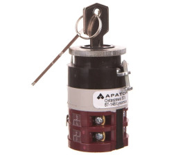 Łacznik krzywkowy 0-1-2-3-4 10A 1P 4G10-109-U S10 fi 30,5 z kluczykiem 4G10-109-U S10