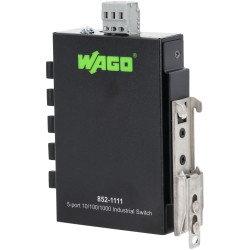 WAGO 852-1111 5-Port Black Unmanaged DIN-35 Rail Industrial-ECO-Switch