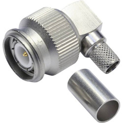 Teleg&#xE4;rtner 100023704 TNC Connector plug right angle 50 &#x3A9; threaded 1pc