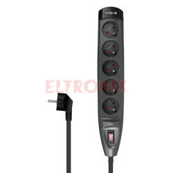 LISTWA ZASILAJACA Z FILTREM FMP7130 3.0M 5 GNIAZD GRAFITOWA