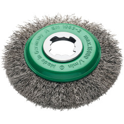 Lessmann 423.37X X-Lock Crimp Stainless Steel Bevel Brush 115mm Non Spark