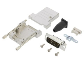 DTSL-RGLJST-15MSSC D-Sub PIN 15 męskie proste zacisk śrubowy na przewód 11,5mm