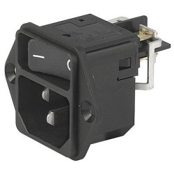Złącze IEC IEC C14 Montaż panelowy, montaż na śrubę Męski 10A Proste Schurter