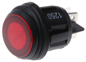 Przełącznik kołyskowy Wł.-wył. podświetlany 16 A DPST Czerwony IP56 ZF