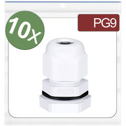 Quadrios 24CA405 Cable gland PG9 Polyamide White 10 pcs