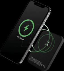 FIXZENM2-10-BK Power bank, MagSafe, 15 W, 10,000 mAh, 1x USB-C, 20 W, black