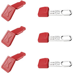 KNIPEX 00 63 06 TCR TetheredTool Clips &#x2B; ColorCode Clips Red, 3 pieces each