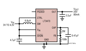 Micropower 1A Boost Converter with Schottky and Output Disconnect