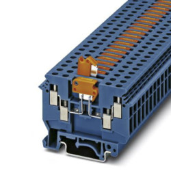 Listwa zaciskowa rozłączna Phoenix Contact poziomy: Pojedynczy 24 → 10AWGŚruba UDK 4-MTK-P/P BU 16A 630 V