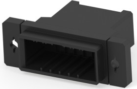 Plug housing, 12 pole, pitch 3.81 mm, straight, black, 178803-6