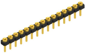 Socket header, 15 pole, pitch 2.54 mm, straight, 10043152