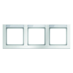 Berker Q.3 Ramka 3-krotna pozioma z polem opisowym mechanizmu śnieżnobiały aksamit 10236099