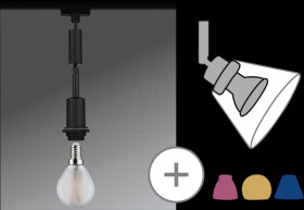 96912 URail pendant light DecoSystems basic, E14, max. 20 W, dimmable,