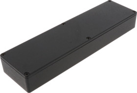 Aluminum die cast enclosure, (L x W x H) 254 x 70 x 35 mm, black (RAL 9005), IP54, 1590BX2BK