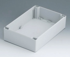 ABS enclosure shell, (L x W x H) 240 x 160 x 60 mm, light gray (RAL 7035), C2162401