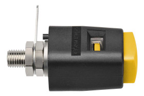 Wtyk montażowy, Żółty, 16A, M6, izolacja: Tak, 33V dc 6.2mm