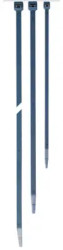 Cable tie, PA with metal particles, (L x W) 100 x 2.5 mm, bundle-Ø 20 mm, blue, -40 to 85 °C, 01861001093