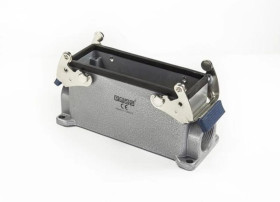 Przyłącze metalowe puste, 24 pin, 16 A, boczne przyłączenie (montaż pow.), ręczne zamknięcia z rolką - metalowe T0-EBM24GD17