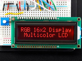 RGB backlight negative LCD 16x2 + extras (RGB on black)