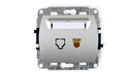 Trend Gniazda Telefoniczne Pojedyncze 1Xrj11, 4-Stykowy Srebrny 5Gt-1