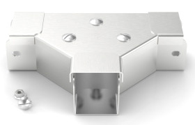 Akcesoria do koryt kablowych Stal nierdzewna 304 Zatyczka przednia rozgałęzienia T 50 x 50mm RS PRO