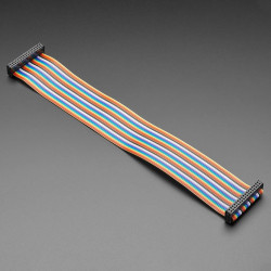 Rainbow 34-pin Dual Row IDC Floppy Ribbon Cable - 30cm long
