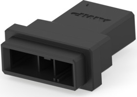 Plug housing, 3 pole, pitch 5.08 mm, straight, black, 1-179552-3