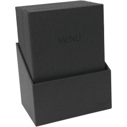 Sigel SM200 Menu folder A4 10 pcs with storage box Black