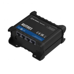 Profesjonalny przemysłowy router 4G LTE Cat.4, WiFi, Dual Sim, 1x WAN, 3X LAN, RUT951 100000 Teltonika RUT951