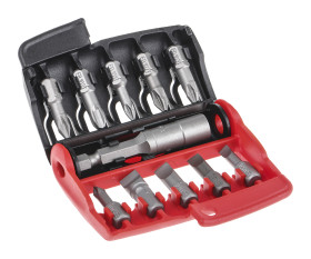 Zestaw końcówek do wkrętaka Phillips, Pozidriv, płaski l. elementów: 10 Zestawy końcówek Facom