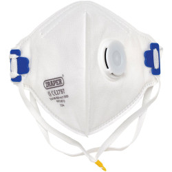 Draper 21244 FPP3 NR Vertical Fold Flat Face Masks with Valve (Pack of 10)