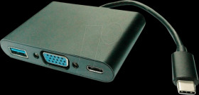 12.99.3201 Adapter USB-C &gt; VGA, USB-A, PD, black, 0.10 m