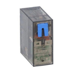 Przekaźnik miniaturowy ze wskaźnikiem LED i przyciskiem mechanicznym, sterowanie 12VDC, 2P, 8A HR502CD012