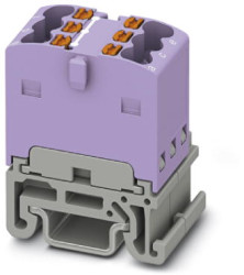 Distribution block, push-in connection, 0.14-2.5 mm², 6 pole, 17.5 A, 6 kV, purple, 3002973
