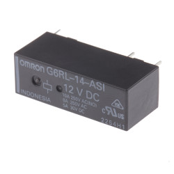 Przekaźnik mocy 12V dc SPDT Omron 220mW, montaż PCB 654Ω Otwór przezierny