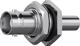 BNC panel socket 50 Ω, Belden 7806A, Belden 9907, HPF 195, KX-15, LMR-195, RG-58C/U, crimp/crimp, straight, 100023393