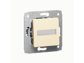 CARIVA Wyłącznik zwierny przycisk z uchwytem etykiety 12V kremowy 773712 LEGRAND