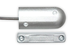 Metalowy garażowy, 60mm, nc, szary, przewód w osłonie metalowej MV-M427