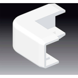 KOPOS 8686_HB Outside Corner 15x10mm White Strong Lid Fix Hazard Safe