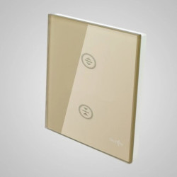 TouchMe Duży panel szklany, żaluzjowy, złoty TM727G