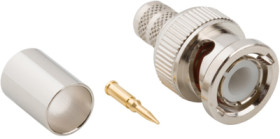 BNC plug 50 Ω, RG-6, crimp connection, straight, 031-5558-RFX