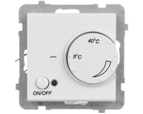 SONATA Regulator temperatury z czujnikiem napowietrznym biały mat RTP-1RN/m/75