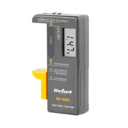 Tester baterii cyfrowy AAA,AA, 9V, guzikowe, RB-168DRebel
