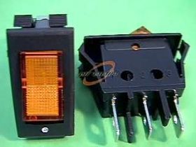 PRZEŁĄCZNIK WĄSKI 230V ŻÓŁTY MK111