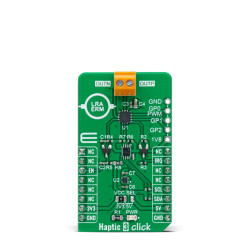 Narzędzie rozwojowe z kategorii „interfejsy HMI&#148;, Haptic 3 Click, do uzytku z: Gniazdo mikroBUS