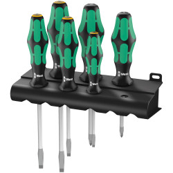Wera 05007680001 334SK/6 Kraftform Plus Slotted/Phillips Screwdrivers, 6-Pce Set